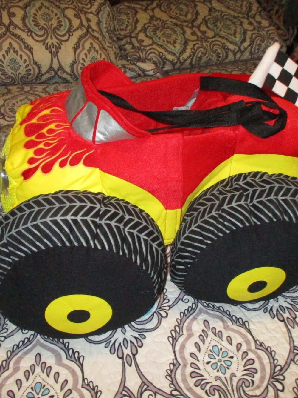 Monster Truck Costume Lights up! Makes Vroom Sounds! Ride-in style, Ages 3-7